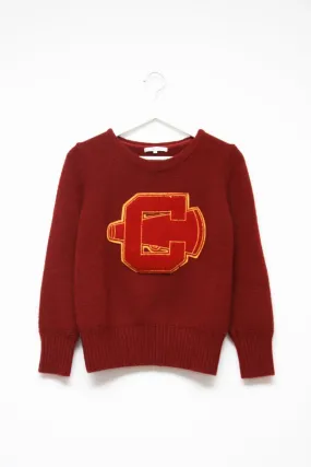 0650_CARVEN BORDEAUX RED KNIT JUMPER