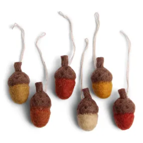 Acorns Hanging Decorations in Rusty Red by Gry & Sif