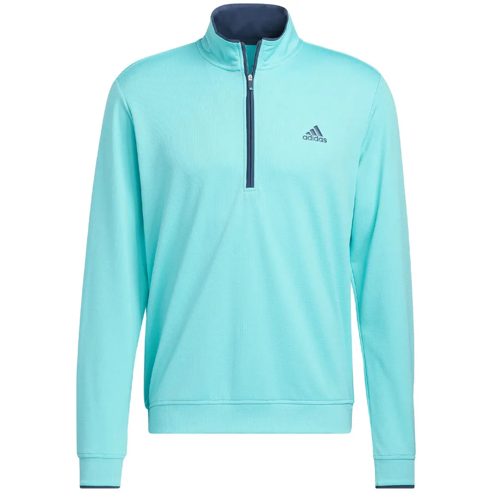 adidas Lightweight 1/4 Zip Pullover - Semi Mint Rush/Crew Navy