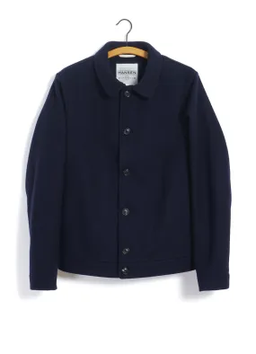 ATLAS | Short Wool Felt Jacket | Solid Blue