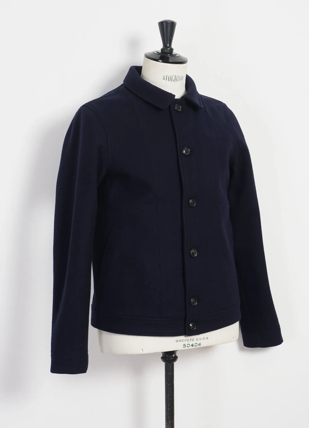 ATLAS | Short Wool Felt Jacket | Solid Blue