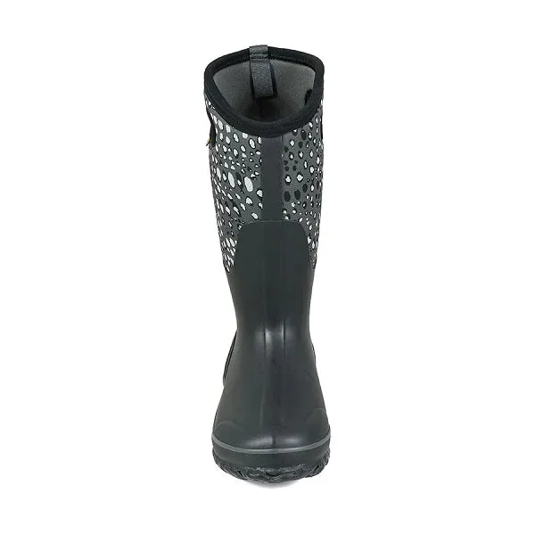 Bogs Womens Classic Tall Appaloosa Wide Calf Gumboots Black Multi