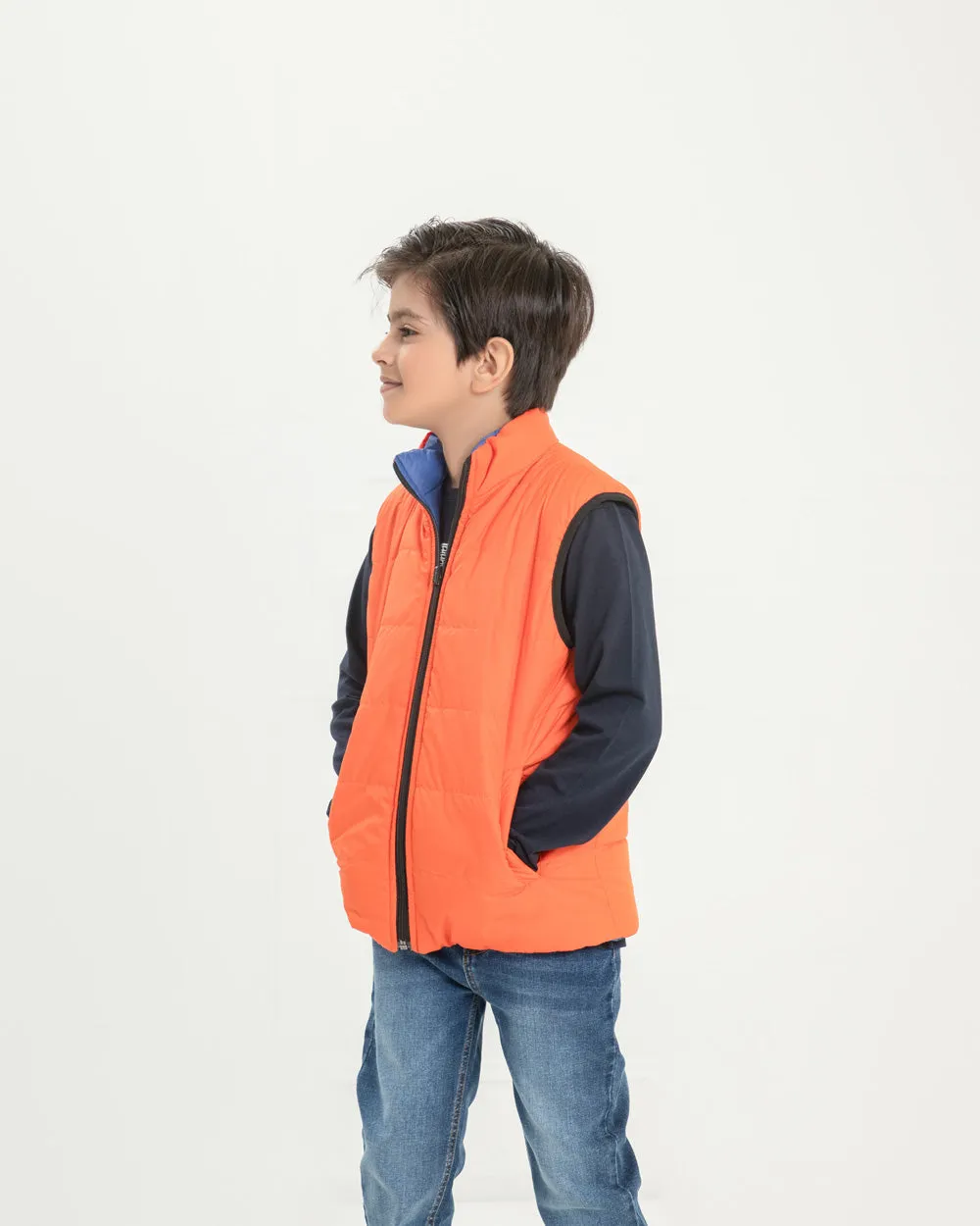 Boy's S/L Revesible Puffer Jacket