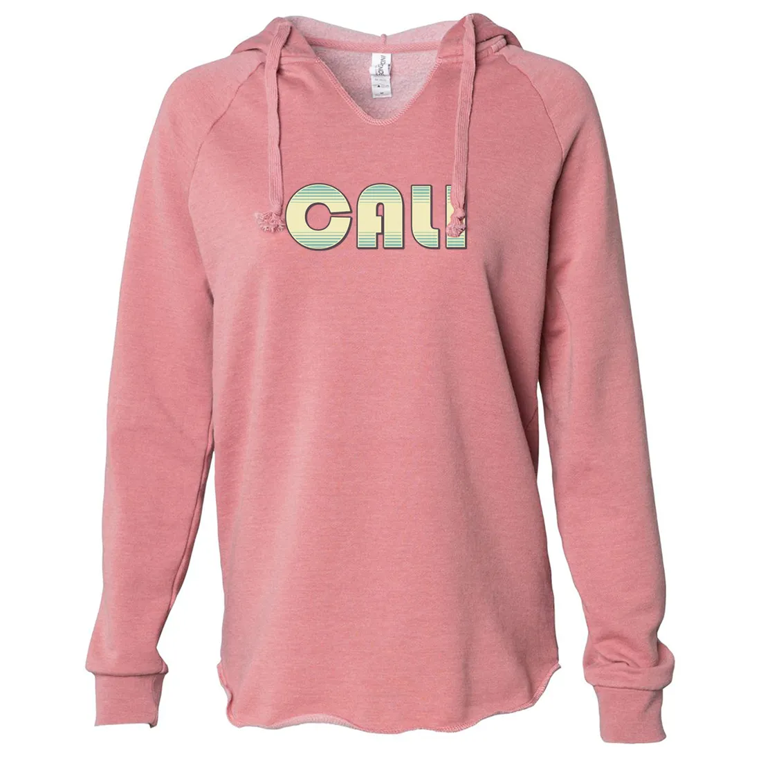 Cali 70's Stripe Women's Soft Hooded Pullover