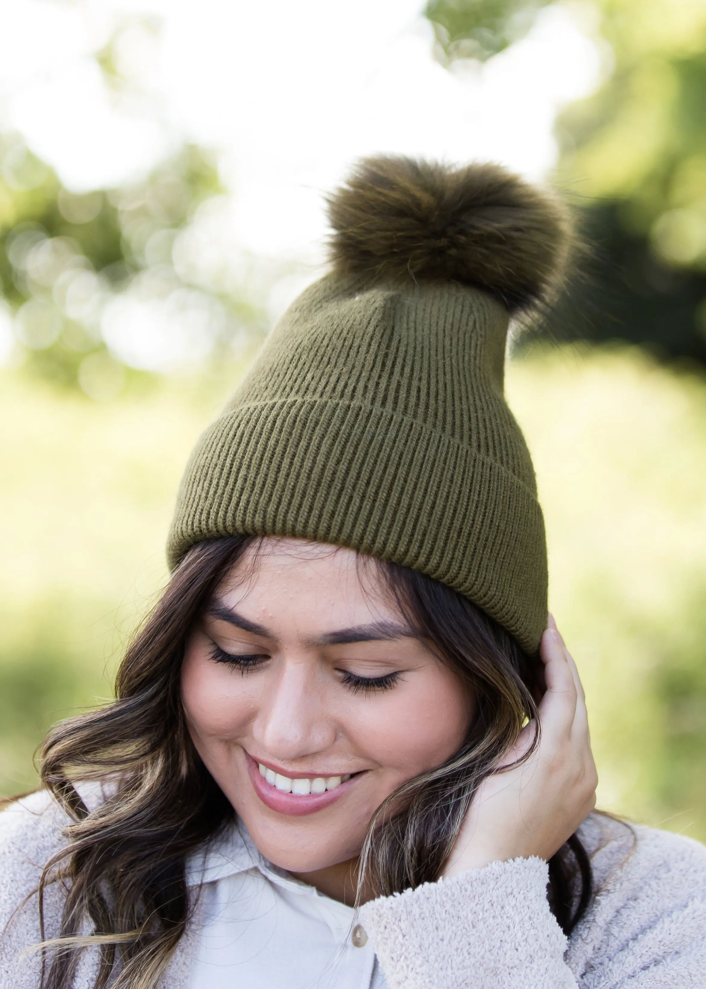 Cashmere Ribbed Knit Hat - FINAL SALE