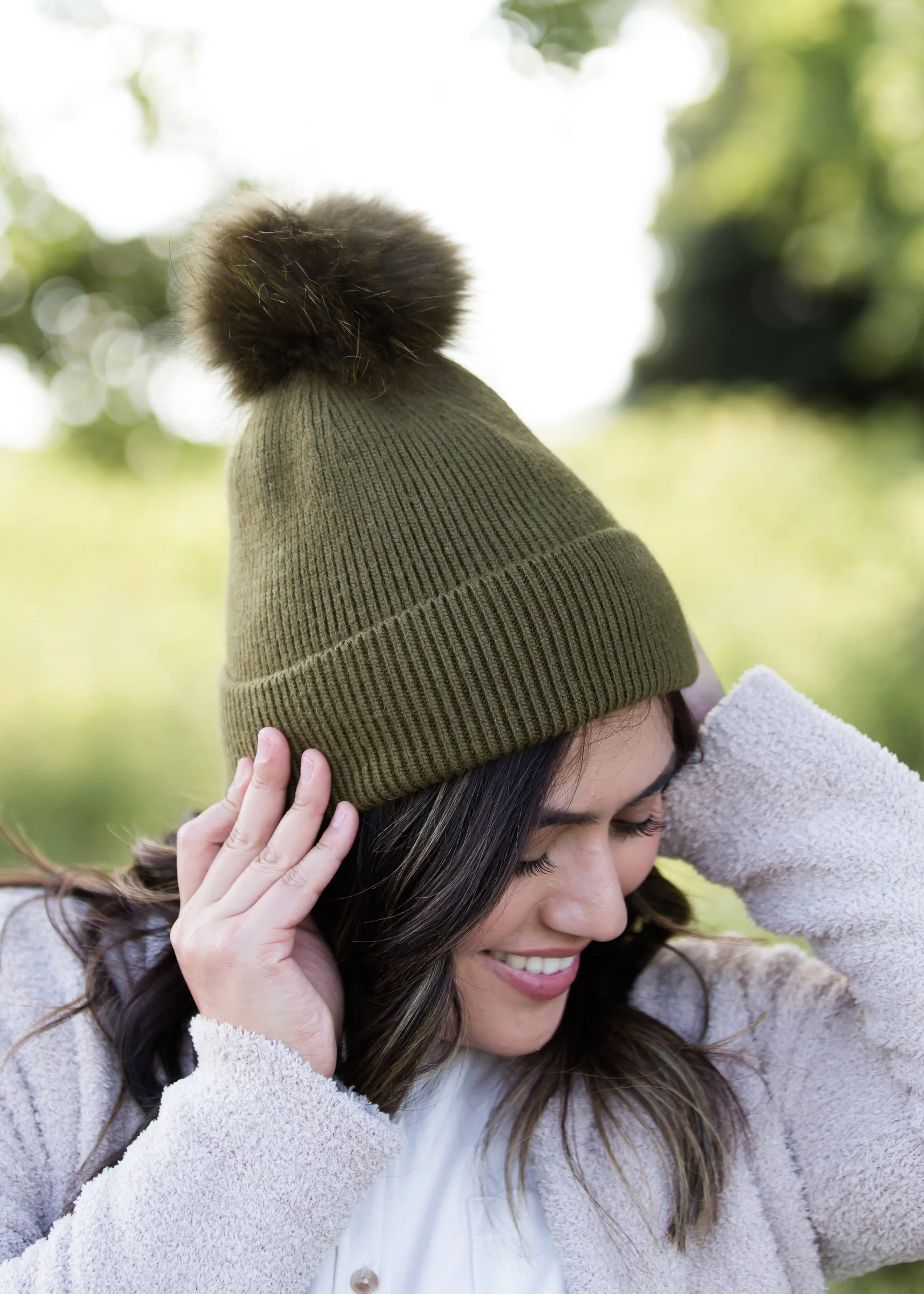 Cashmere Ribbed Knit Hat - FINAL SALE