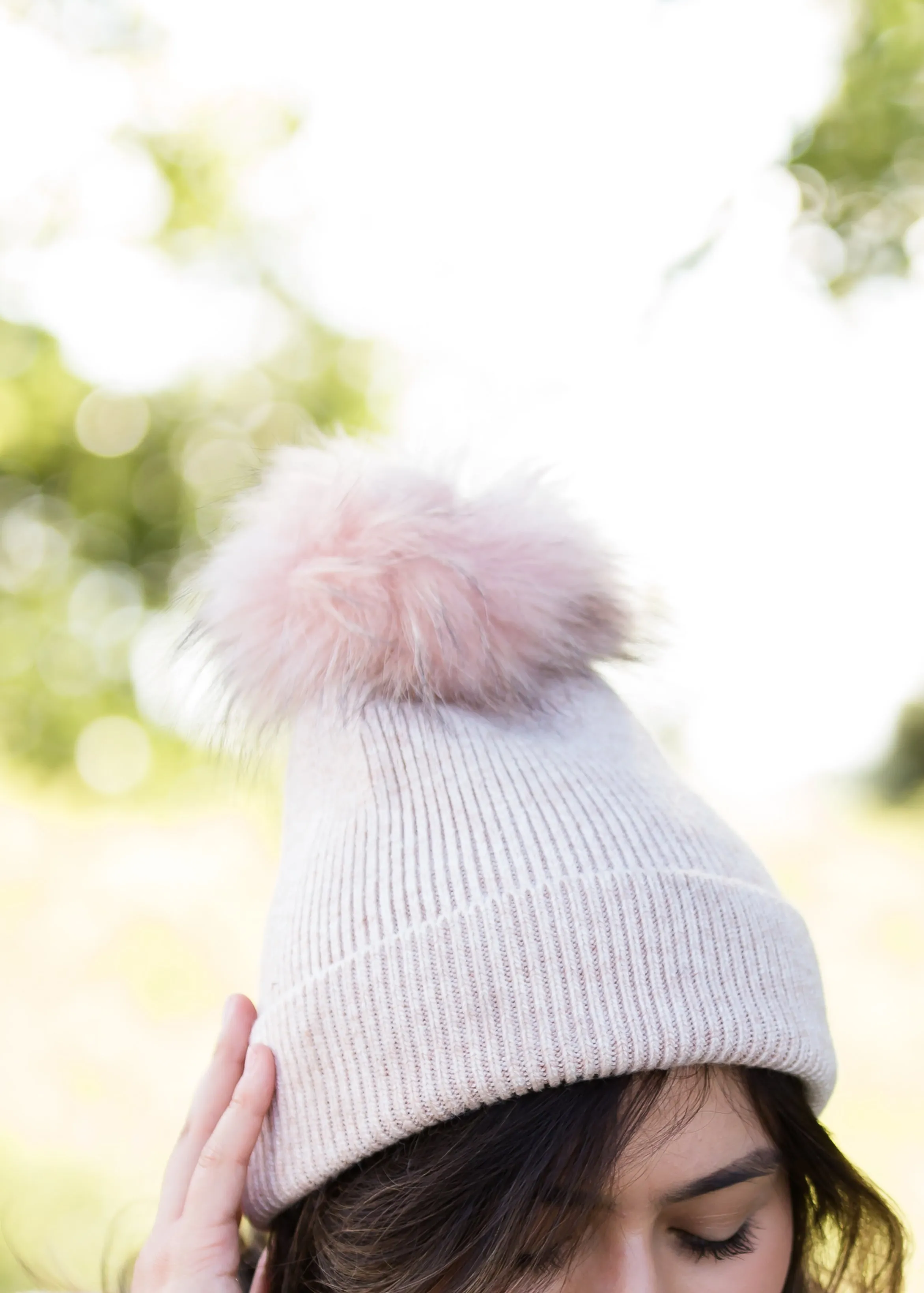 Cashmere Ribbed Knit Hat - FINAL SALE