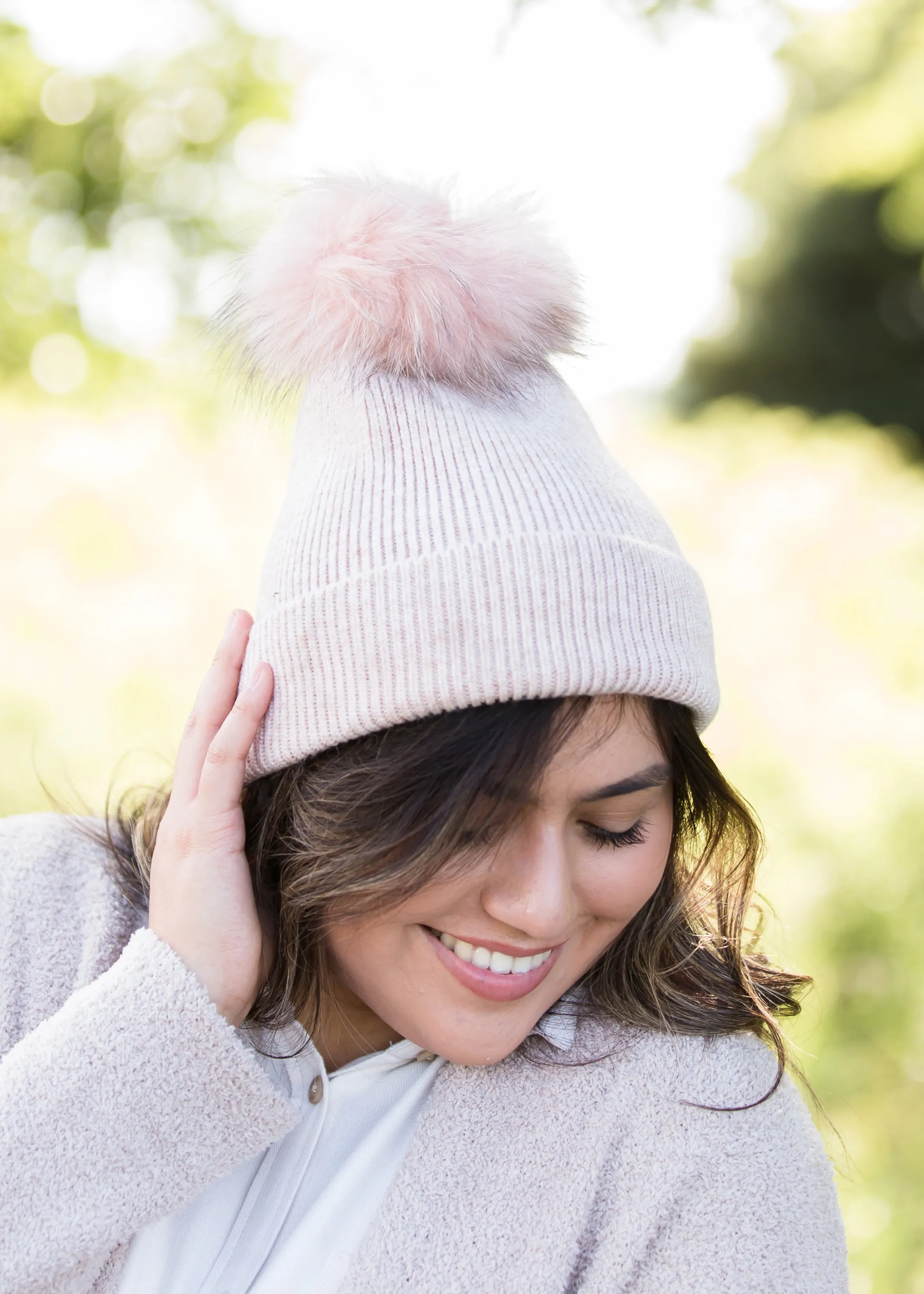 Cashmere Ribbed Knit Hat - FINAL SALE