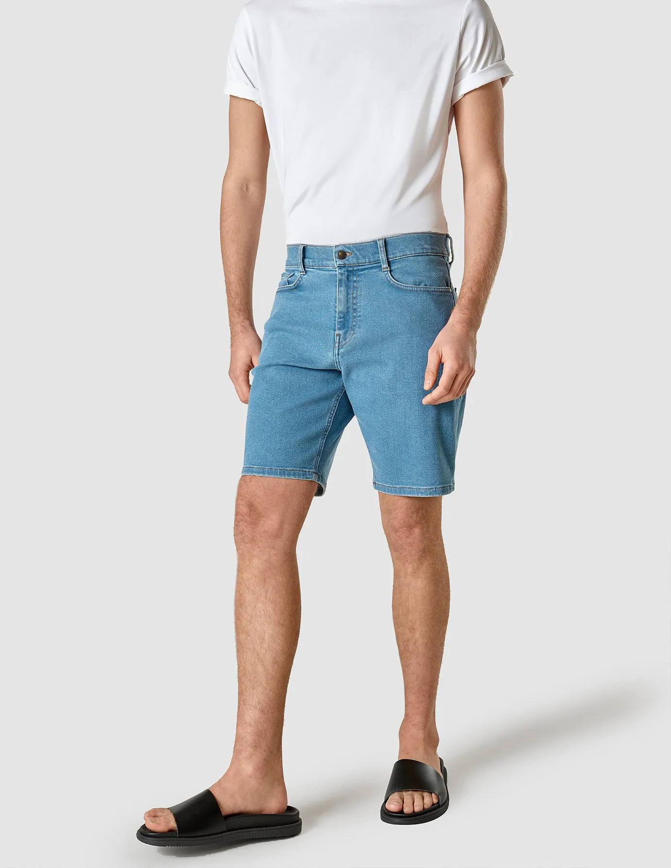 Classic Denim Shorts Light Blue