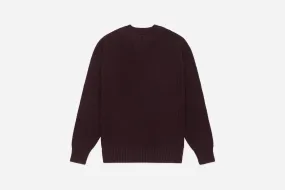 Cotton Crewneck Sweater ~ Burgundy