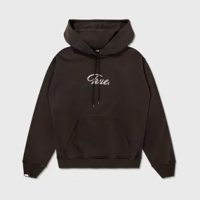 Curvy Logo Hoodie - Brown