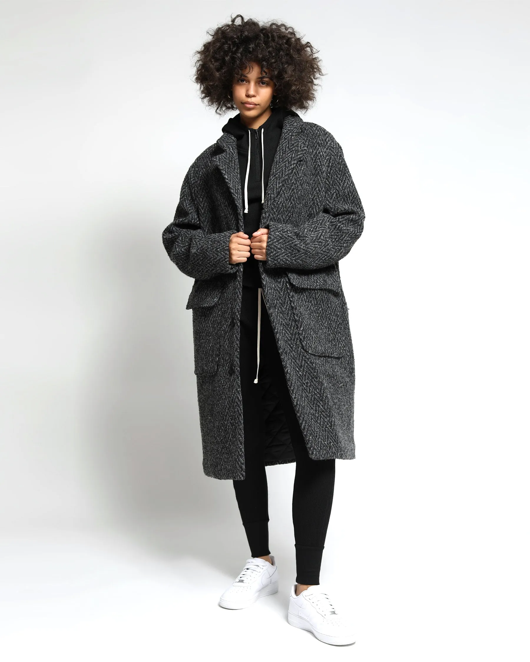 Drummond Chevron Wool Overcoat (FINAL SALE)