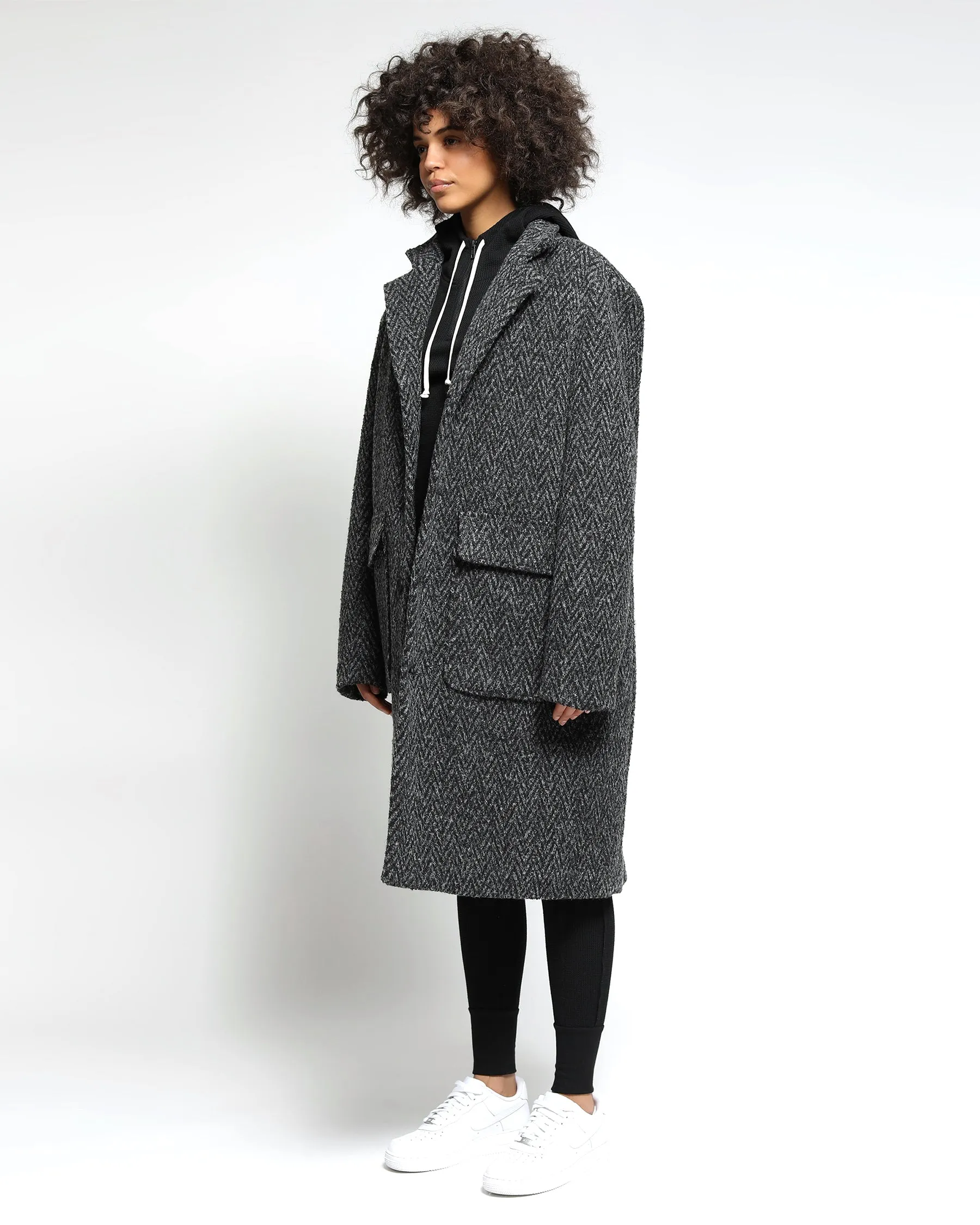 Drummond Chevron Wool Overcoat (FINAL SALE)