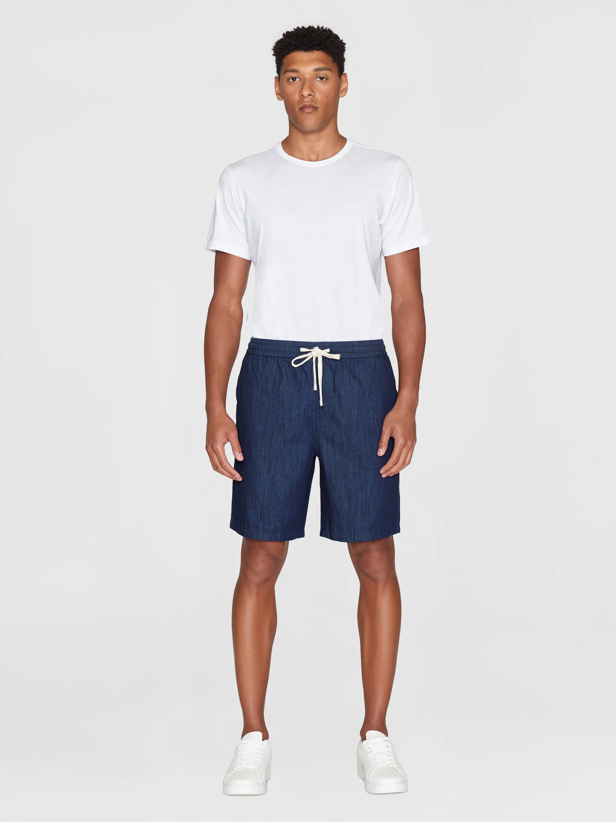 FIG loose denim classic indigo shorts - GOTS/Vegan - Classic indigo