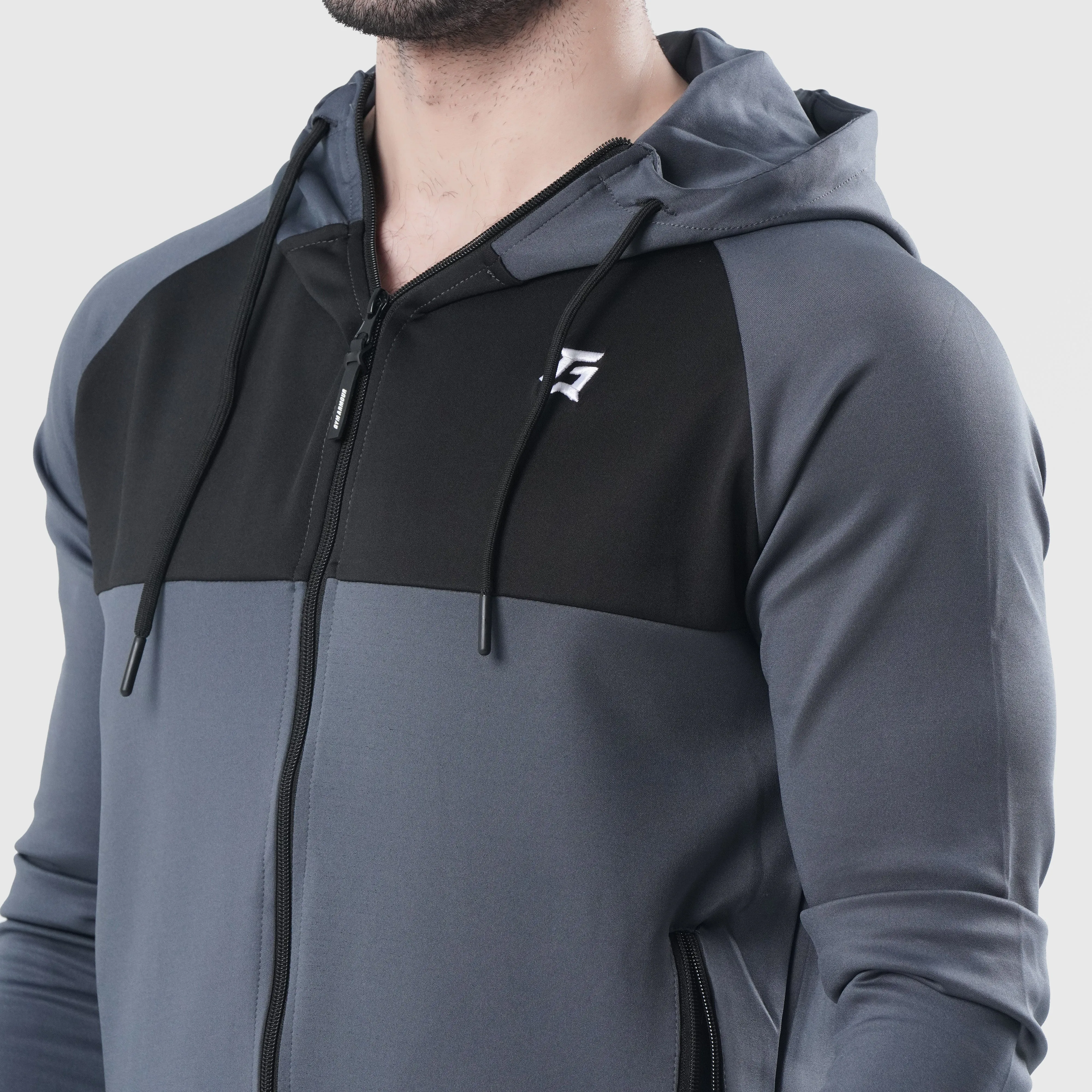 Forbearance Zipper Hoodie (Grey)