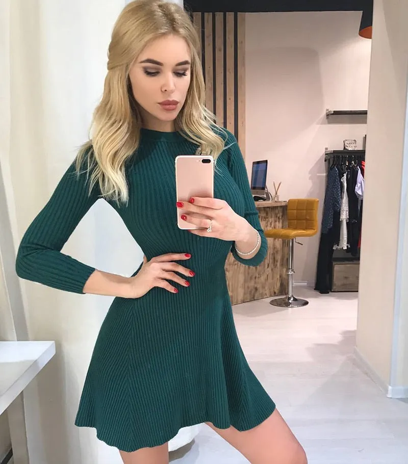 Long Sleeve Sweater Dress