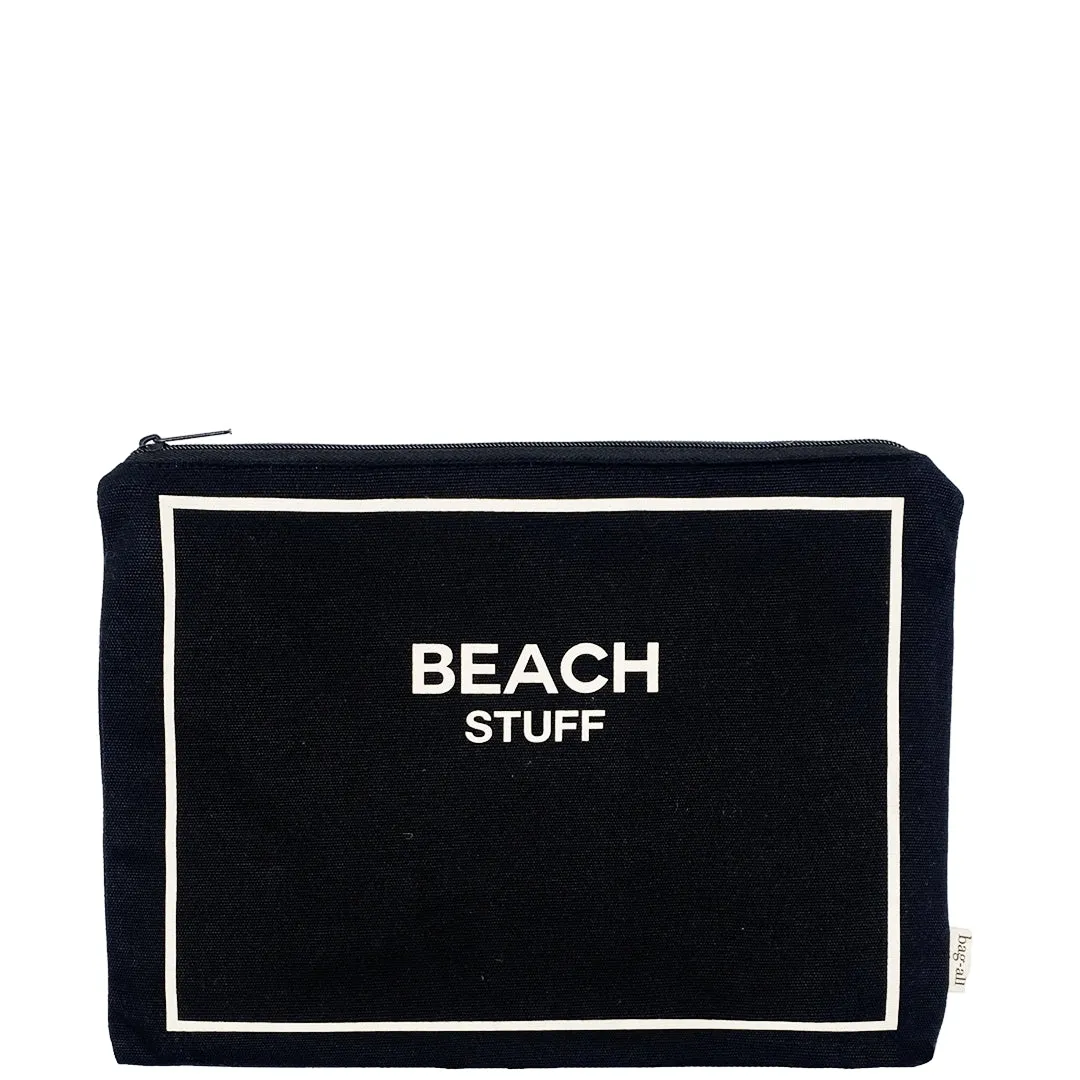 Monogram Beach Pouch for Bathing Suits and Sunscreen, Black