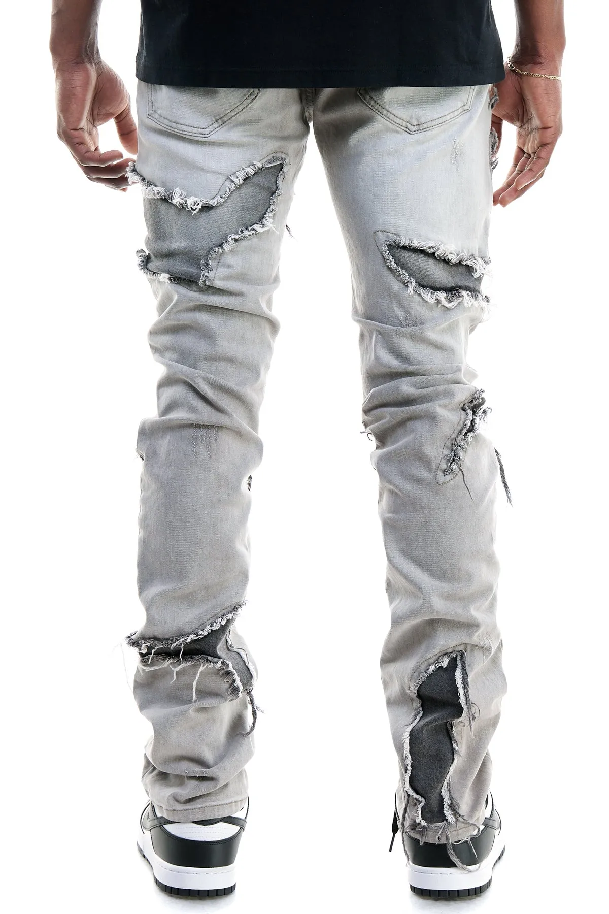 Skinny Stacked Jeans in White for Men