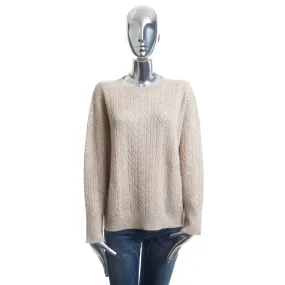 Sparkling Beige Sweater - Off Shoulder Fit, Mohair & Wool