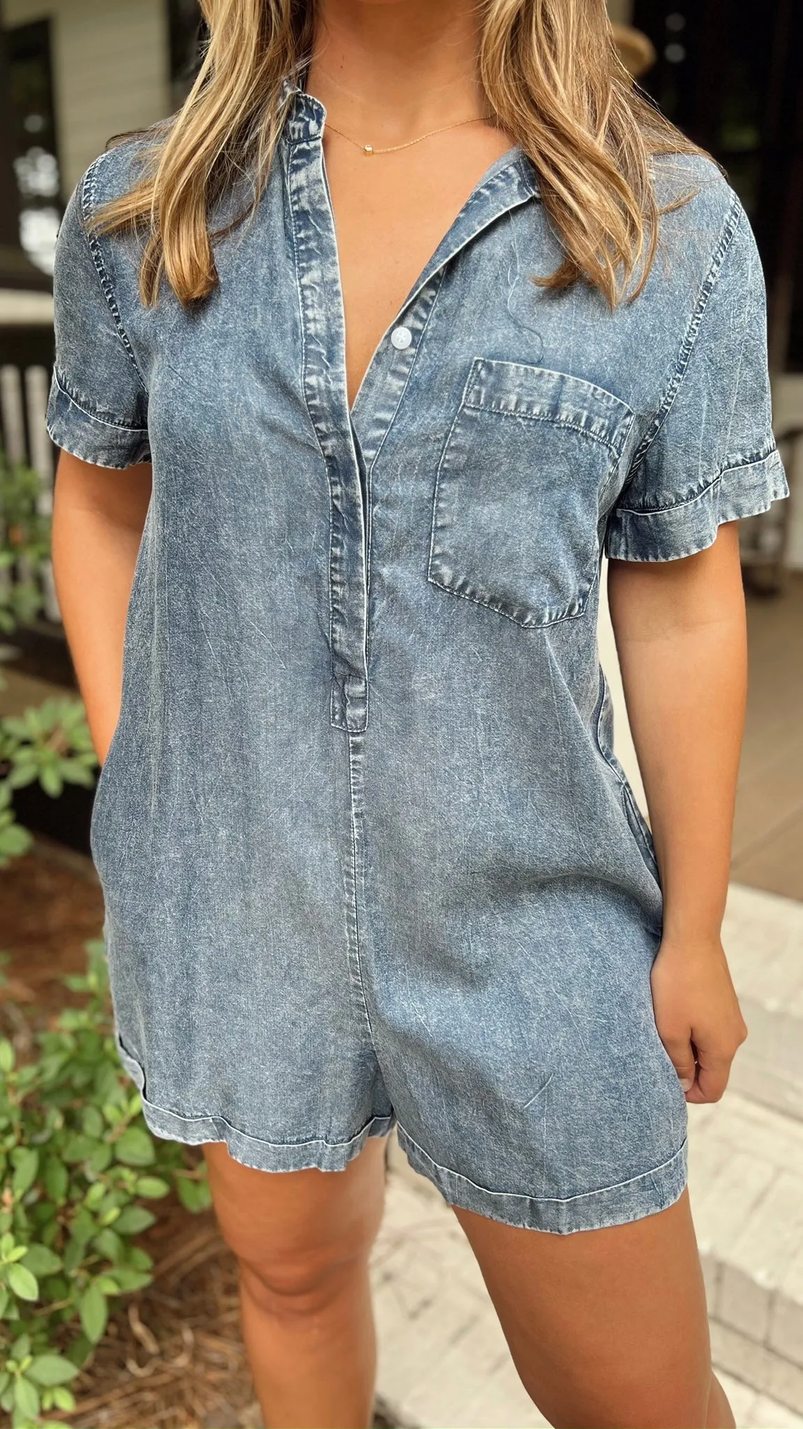 The Outlaw Denim Romper