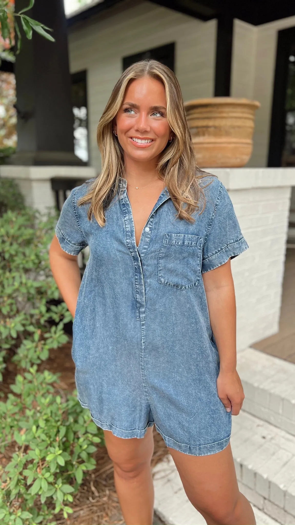 The Outlaw Denim Romper