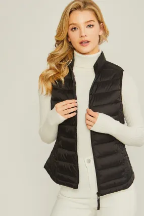 Ultra Light Puffer Vest - Black