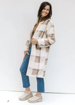 X Cozy Plaid Coat